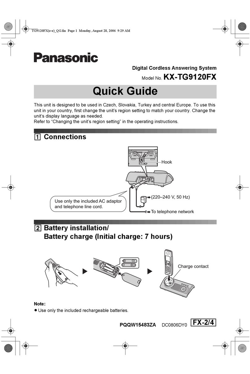 Panasonic KX-TG9120FX quick guide