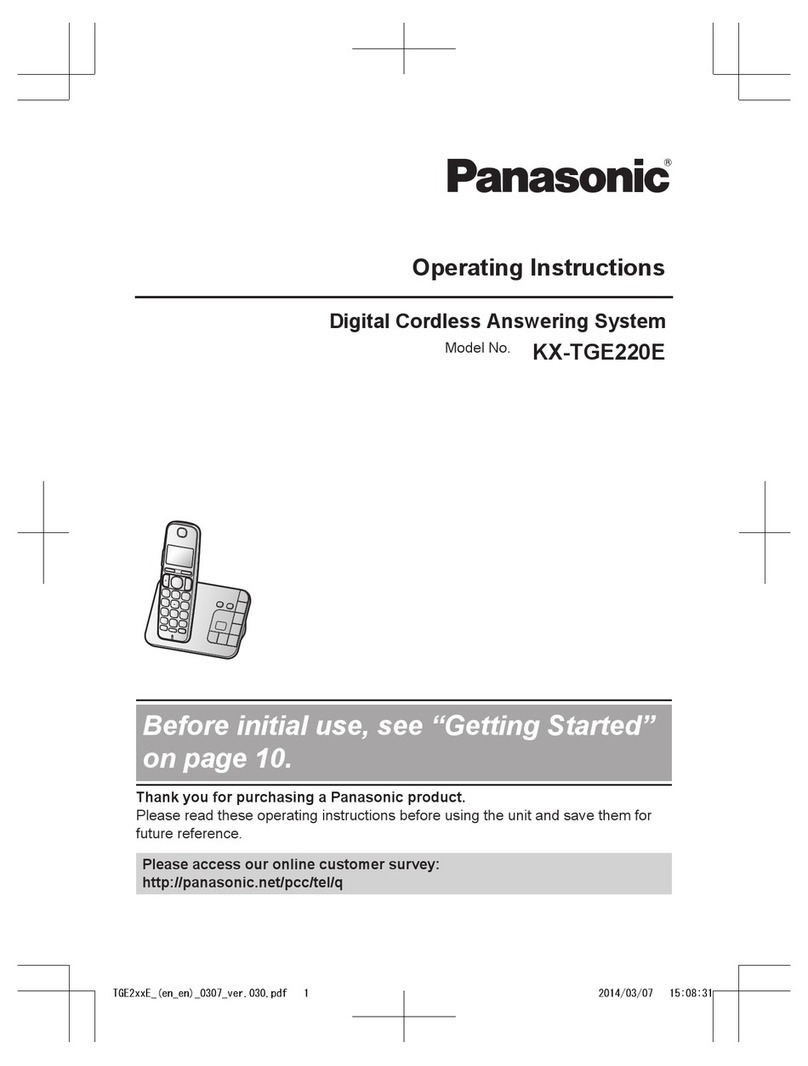 Panasonic KX-TGE220E operating instructions