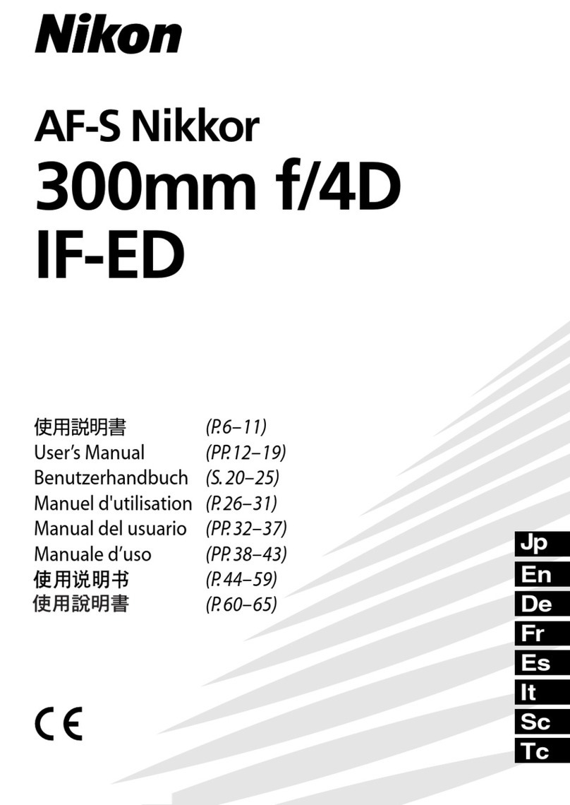 Nikon AF-S Nikkor 300mm f/4D IF-ED user manual Nikon AF-S Nikkor 300mm f/4D IF-ED user manual