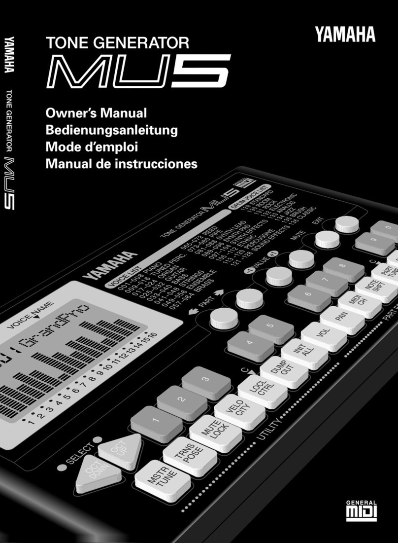 Yamaha MU5 User manual