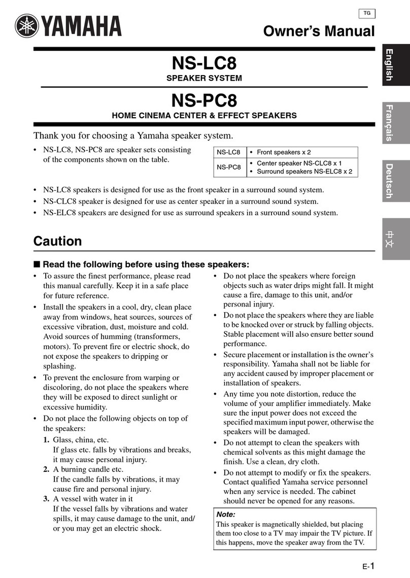 Yamaha NS-PC8 owner's manual