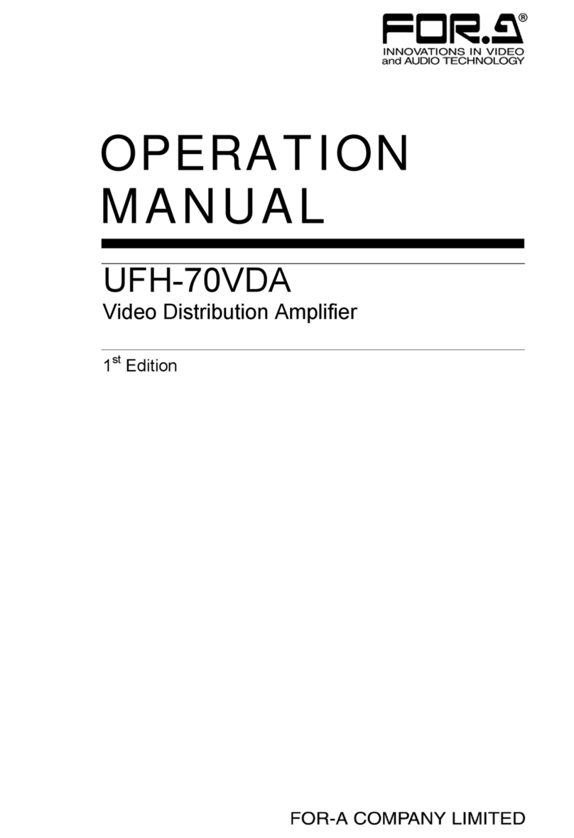 FOR-A UFH-70VDA Operation manual