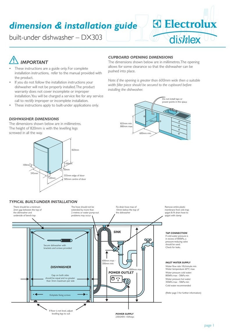 Electrolux dishlex DX303 Manual