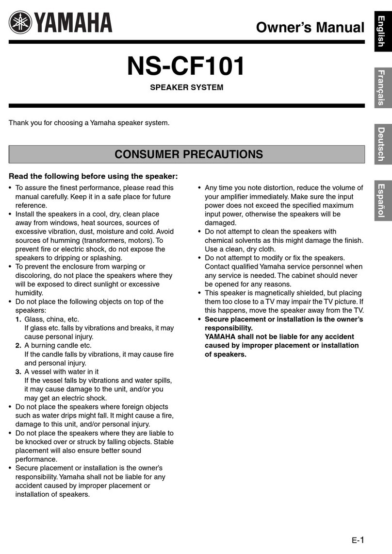 Yamaha NS-CF101 owner's manual