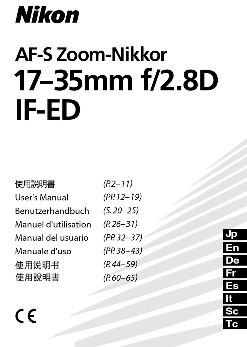 Nikon AF-S Zoom-Nikkor 17-35mm f/2.8D IF-ED User manual Nikon AF-S Zoom-Nikkor 17-35mm f/2.8D IF-ED User manual
