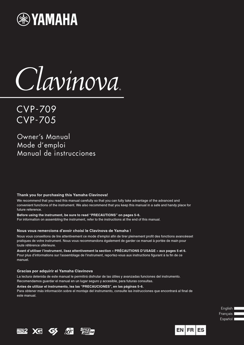 Yamaha Clavinova CVP-709 User manual