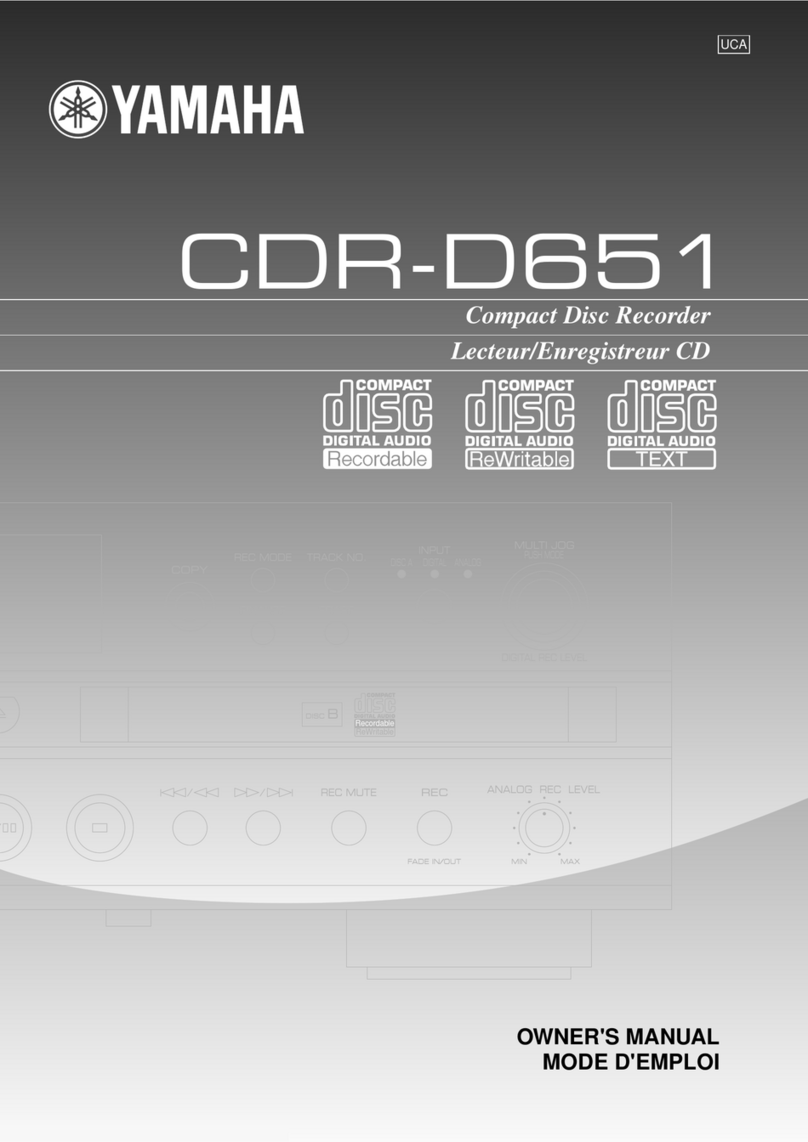 Yamaha CDR-D651 owner's manual
