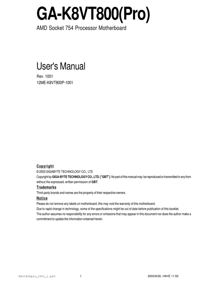 Gigabyte GA-K8VT800(Pro) User manual Gigabyte GA-K8VT800(Pro) User manual
