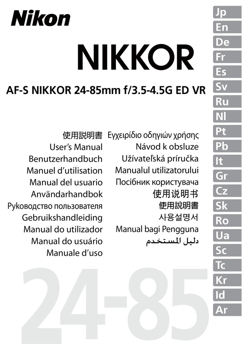 Nikon AF-S NIKKOR 24-85mm f/3.5-4.5G ED VR User manual