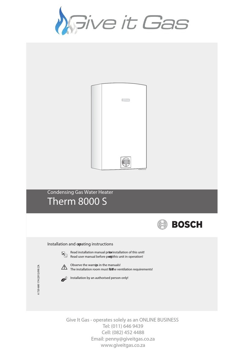 Bosch Therm 8000 S GWHC 27 CTDE User manual Bosch Therm 8000 S GWHC 27 CTDE User manual