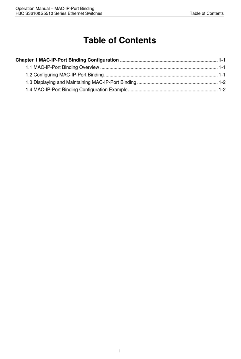 H3C S5510 Series User manual H3C S5510 Series User manual