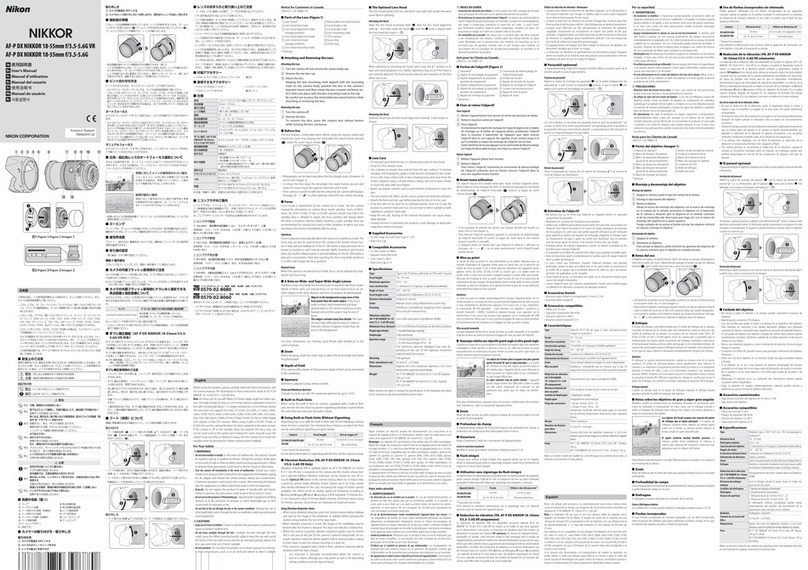Nikon AF-S DX 18-55mm f/3.5-5.6GVR ED user manual