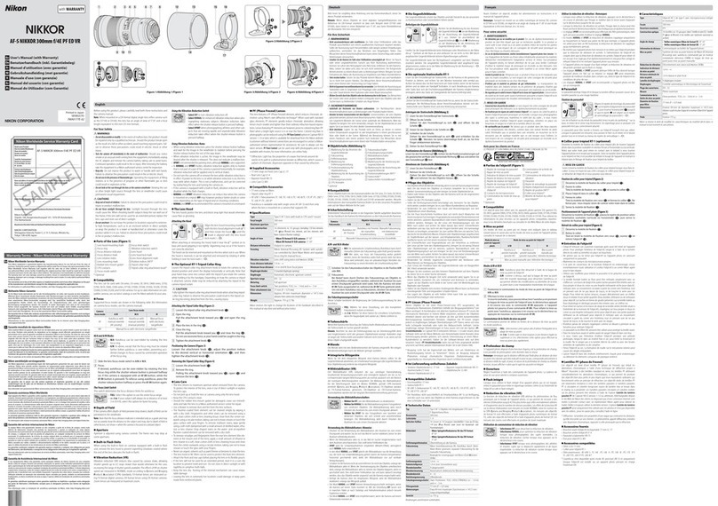Nikon AF-S NIKKOR 300mm f/4E PF ED VR user manual