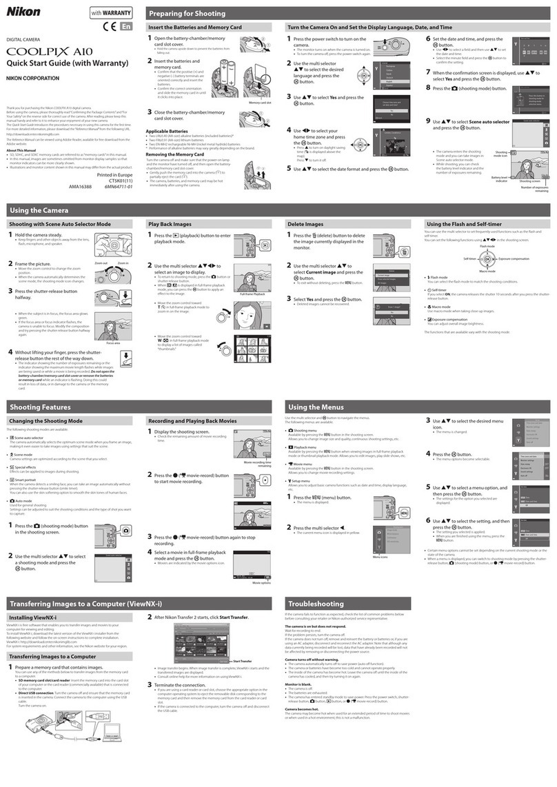 Nikon Coolpix A10 User manual