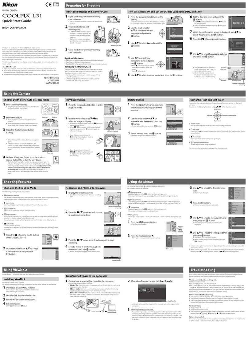 Nikon Coolpix L31 User manual