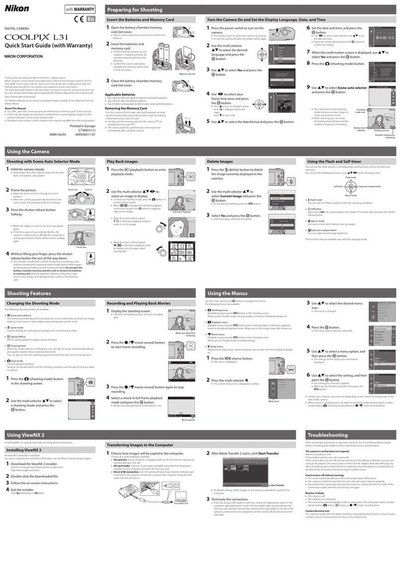 Nikon Coolpix L31 User manual