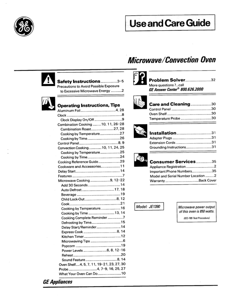 GE JE1390 User manual