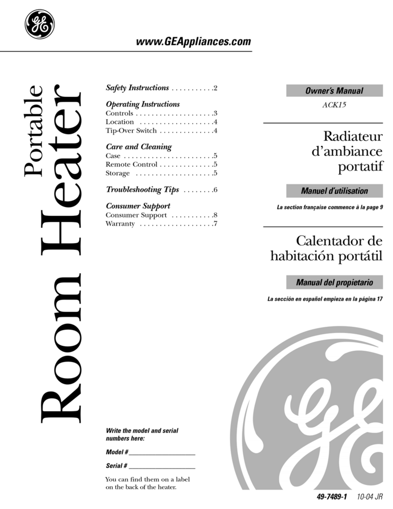 GEAppliances ACK15 owner's manual GEAppliances ACK15 owner's manual