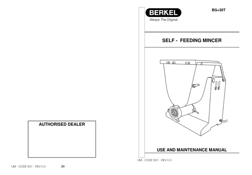 Berkel BG+30T Use and maintenance manual