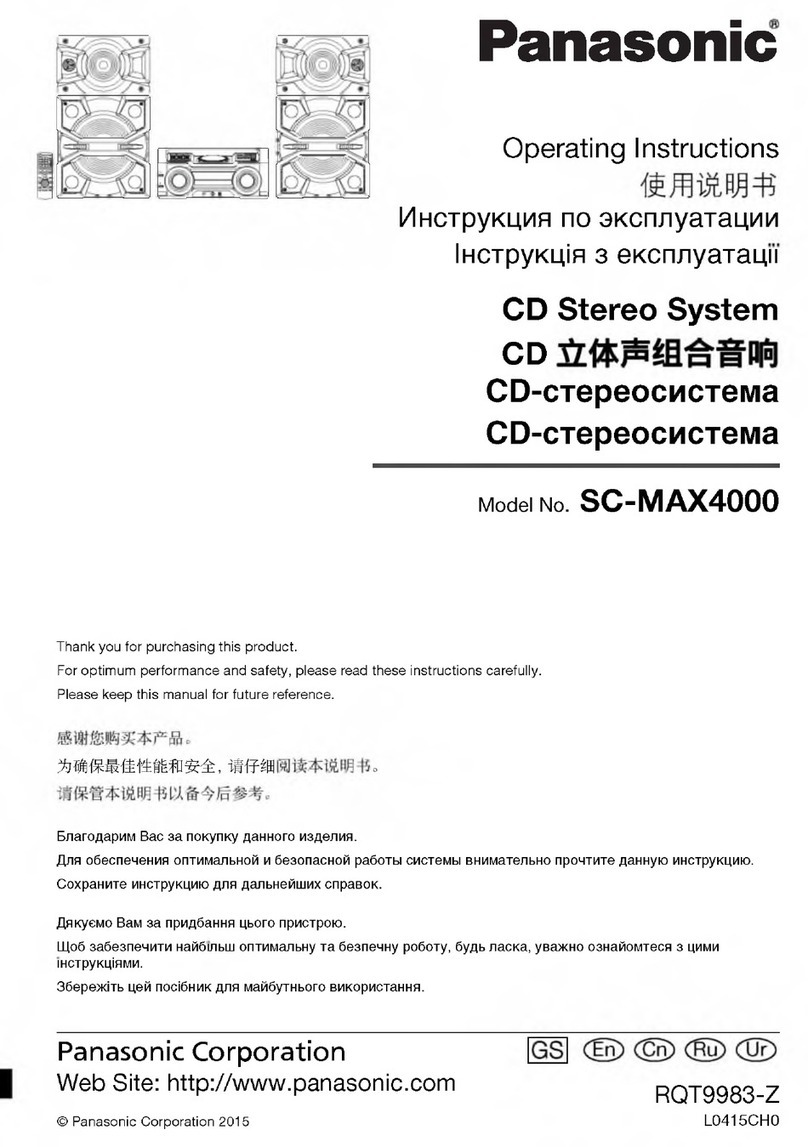 Panasonic SC-MAX4000 operating manual