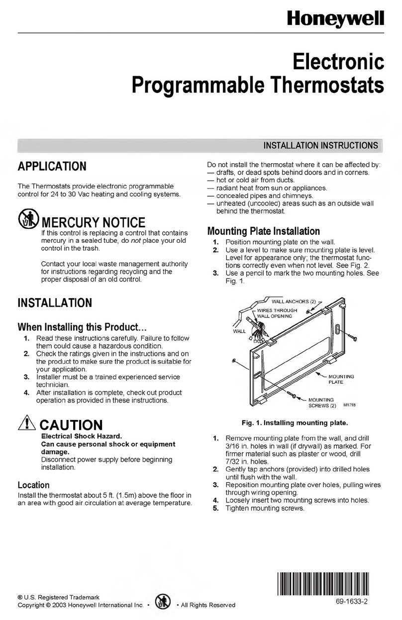 Honeywell T8602C User manual