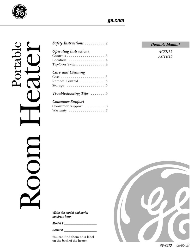 GE ACTK15 owner's manual