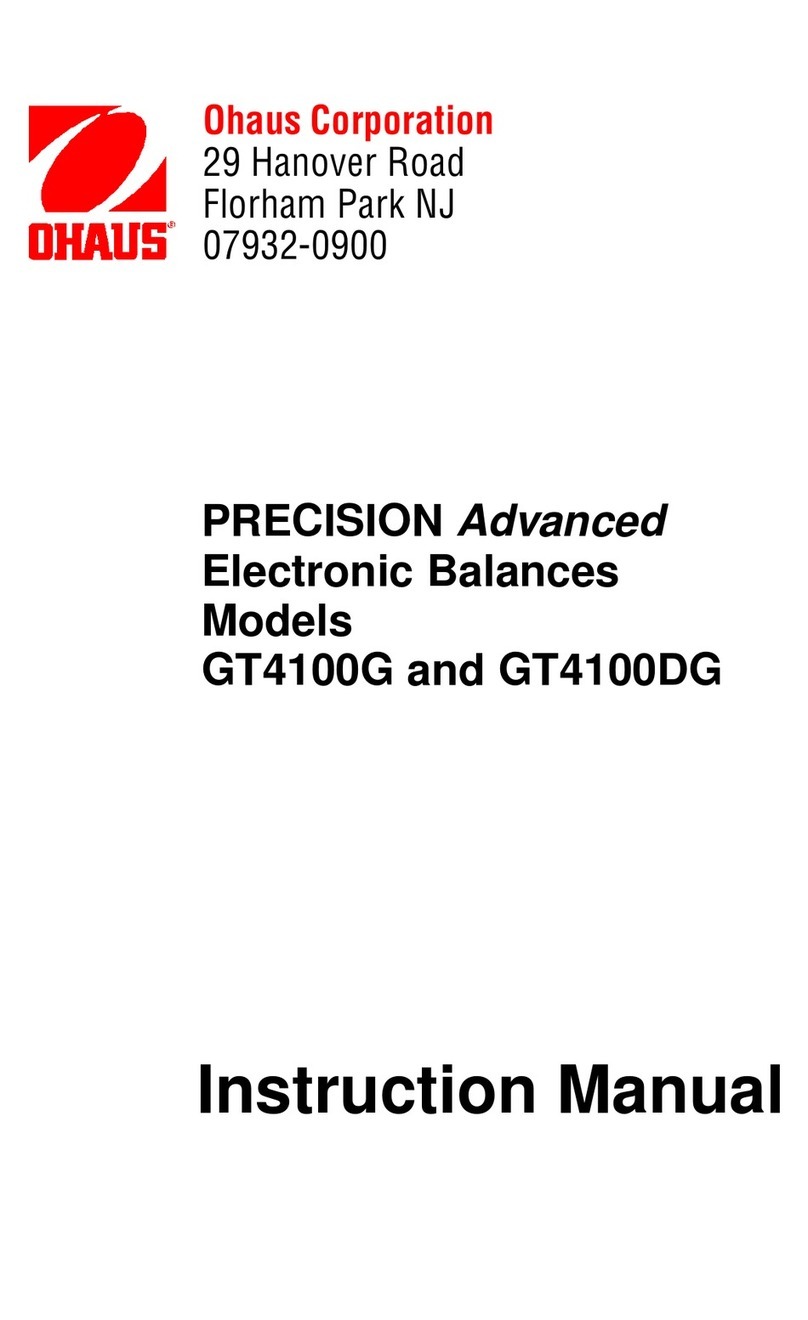 OHAUS GT4100DG User manual