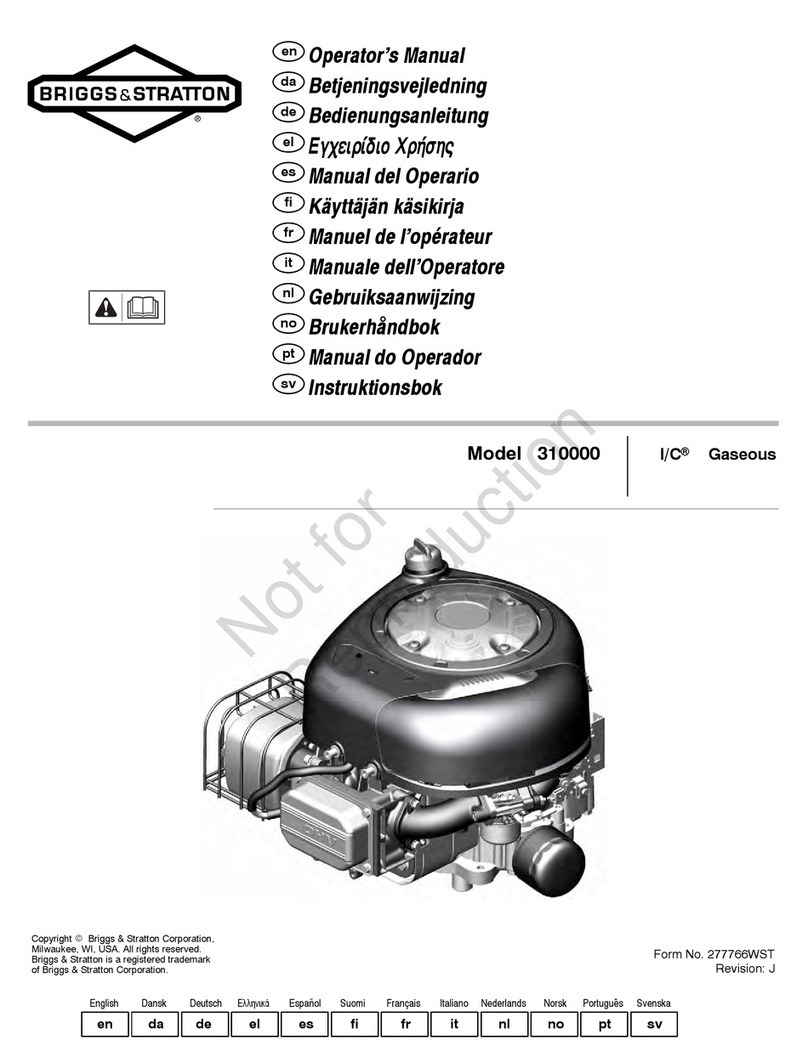 Briggs & Stratton 310000 VERTICAL SERIES Operator's manual