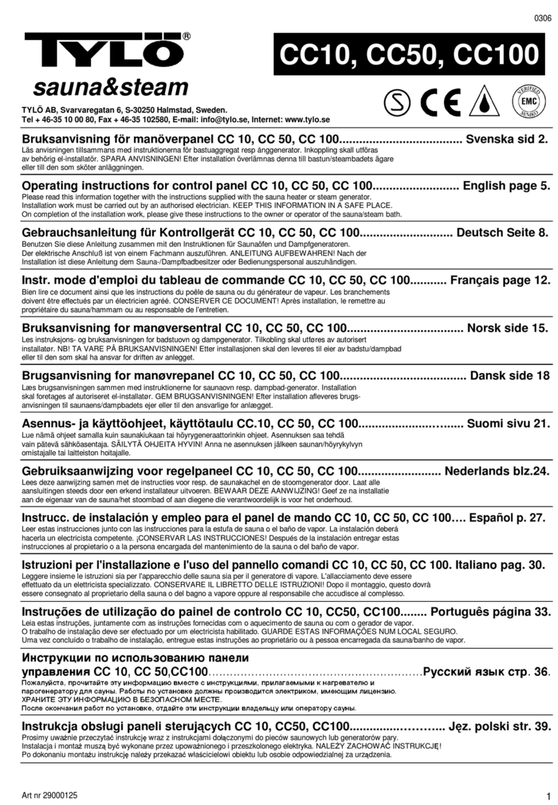 Tylo CC 100 operating instructions Tylo CC 100 operating instructions
