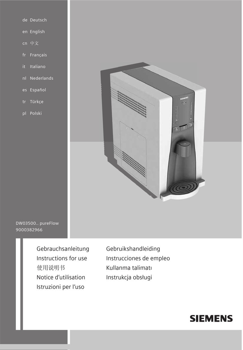 Siemens DW03500 pureFlow Instructions for use