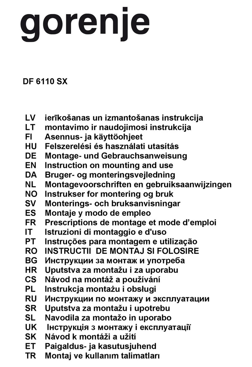 Gorenje DF 6110 SX Technical manual