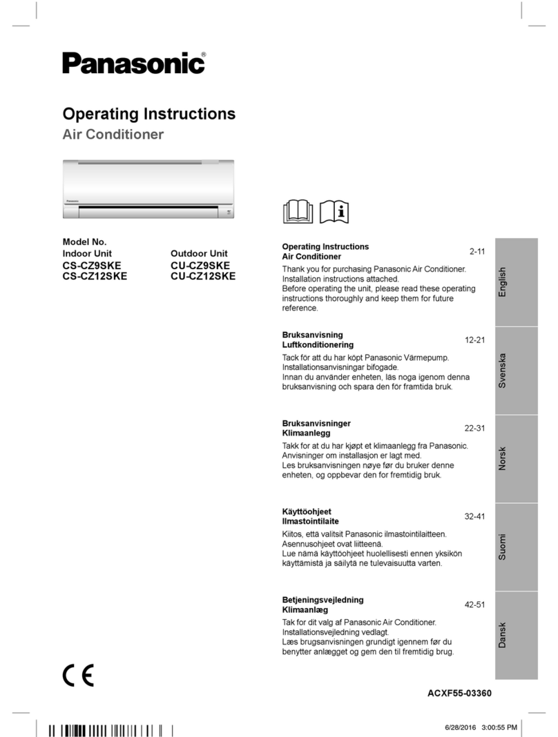 Panasonic CU-CZ12SKE User manual