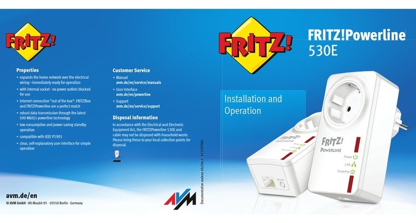 Fritz! Powerline 530E Owner's manual