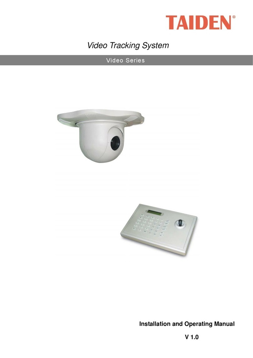 Taiden VIDEO SERIES Installation and operating manual
