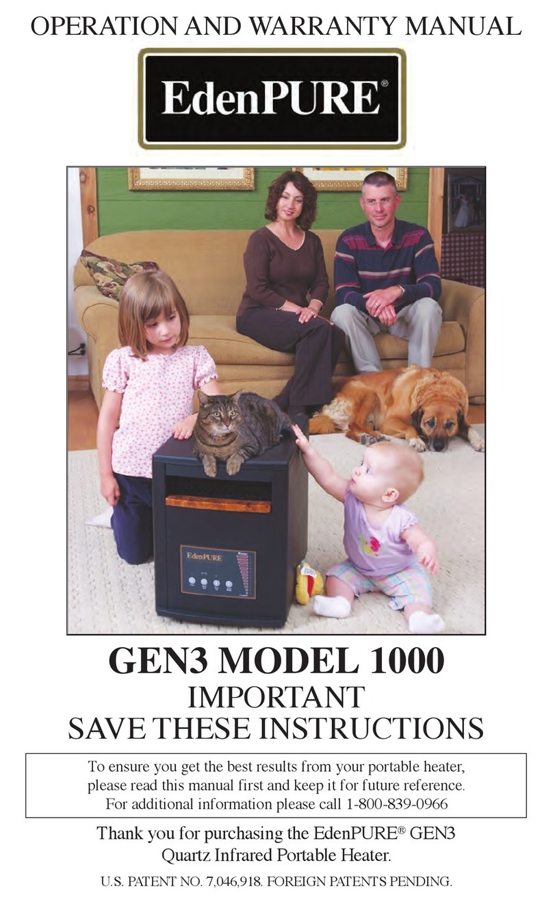 EdenPURE GEN3 1000 Operation manual EdenPURE GEN3 1000 Operation manual