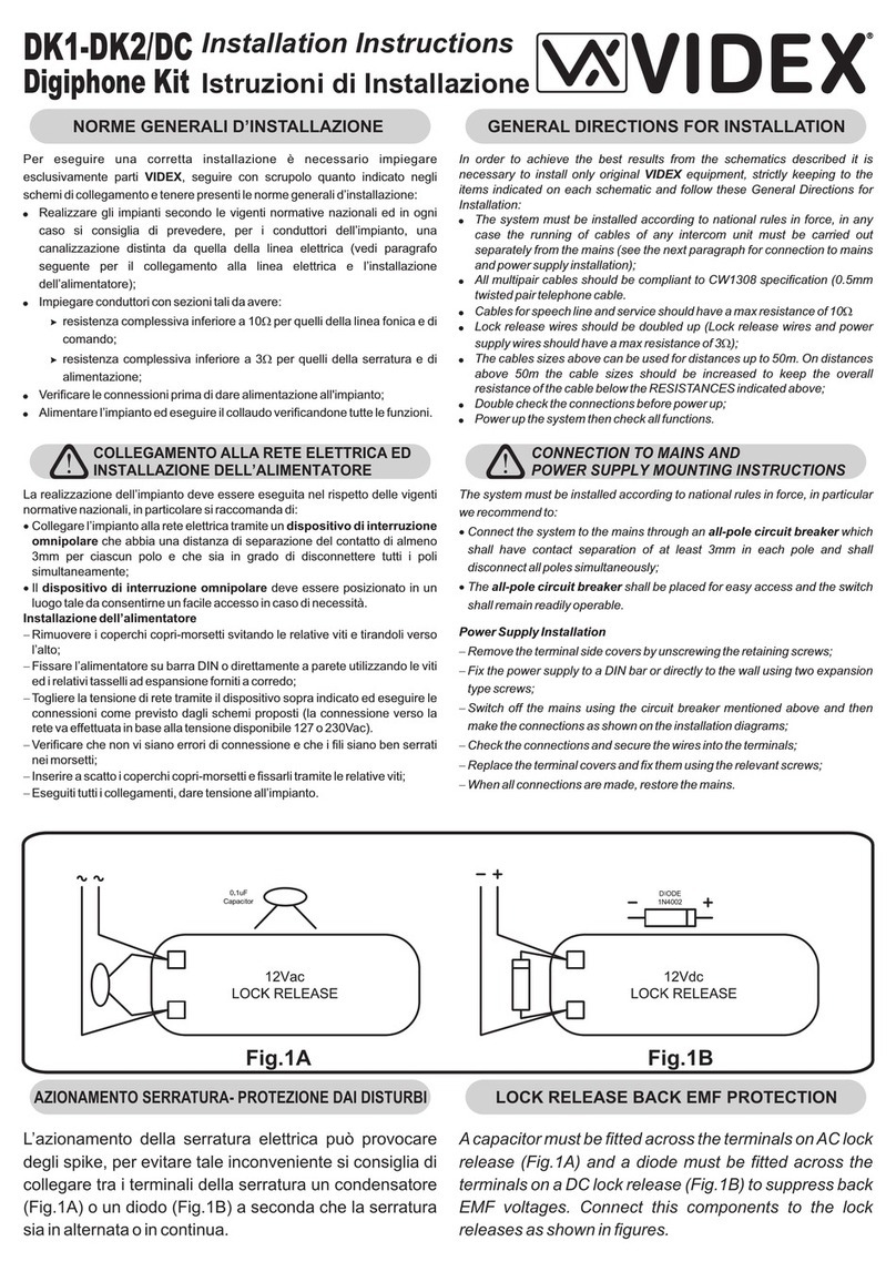 Videx DK2/DC User manual Videx DK2/DC User manual