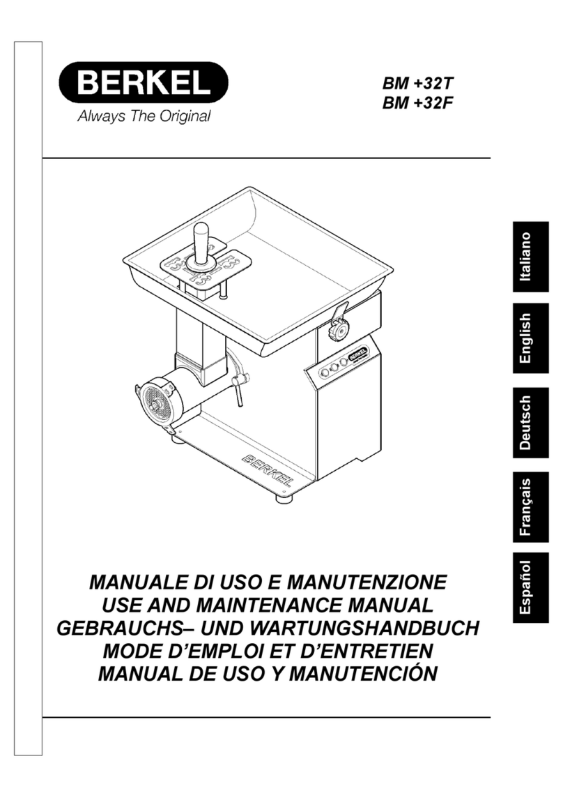 Berkel BM +32F Use and maintenance manual