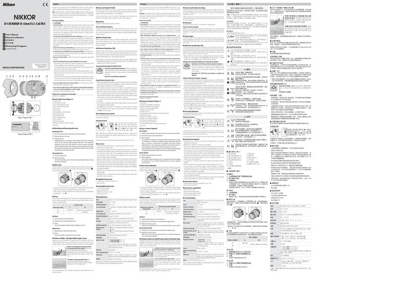 Nikon AF-S DX 18-55mm f/3.5-5.6GVR ED User manual