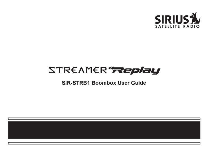 Sirius Satellite Radio Streamer Replay SIR-STRB1 User manual