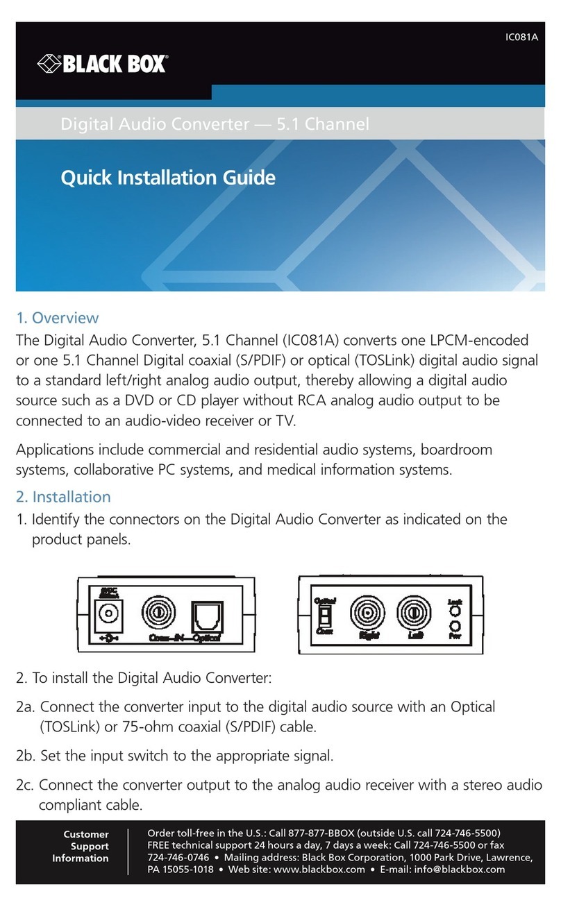 Black Box IC081A User manual Black Box IC081A User manual
