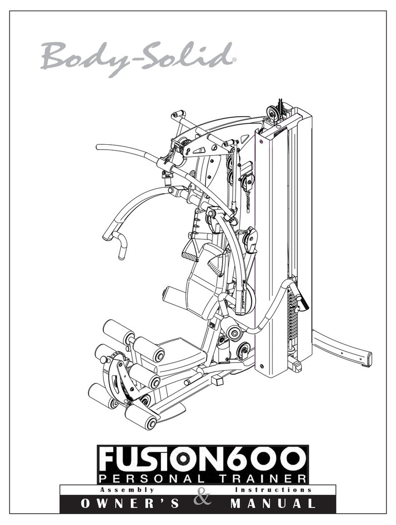 Body Solid Fusion 600 owner's manual