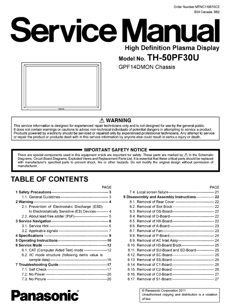 Panasonic TH-50PF30U Service manual