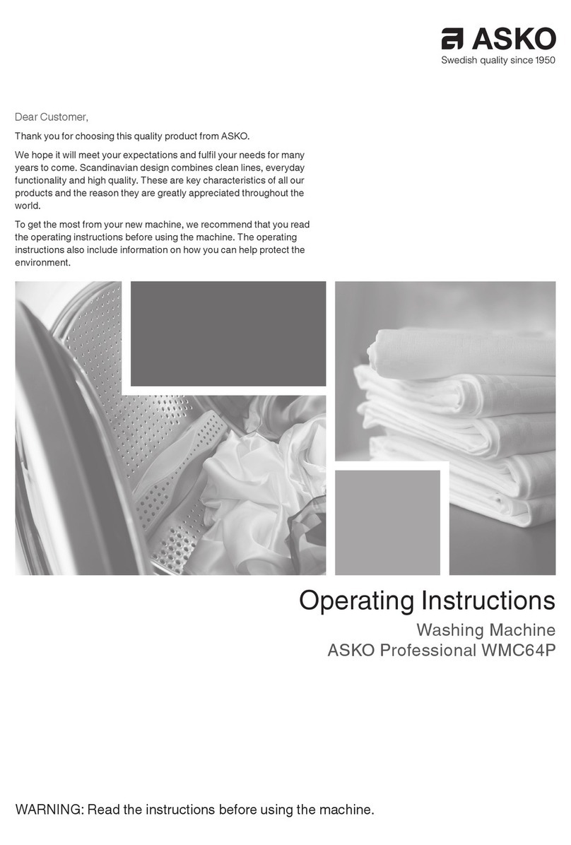 Asko Professional WMC64P operating instructions