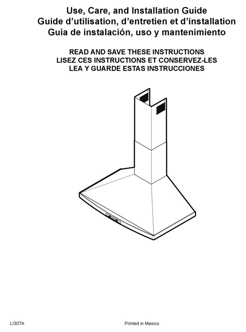 ELICA LI30TA Use, care and installation guide