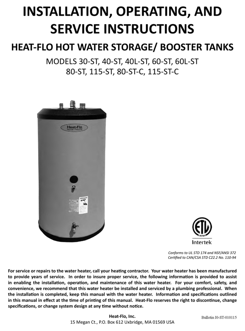 Heat-Flo 115-ST-C Installation, operating and service manual