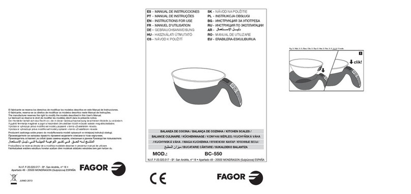 Fagor BC-550 Instructions for use