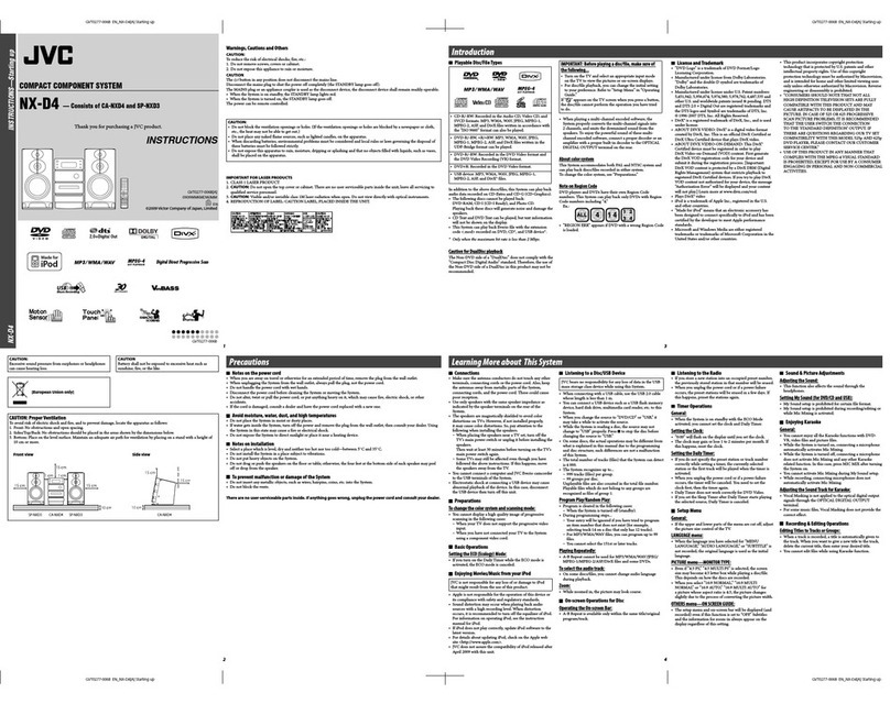 JVC NX-D4 instruction manual