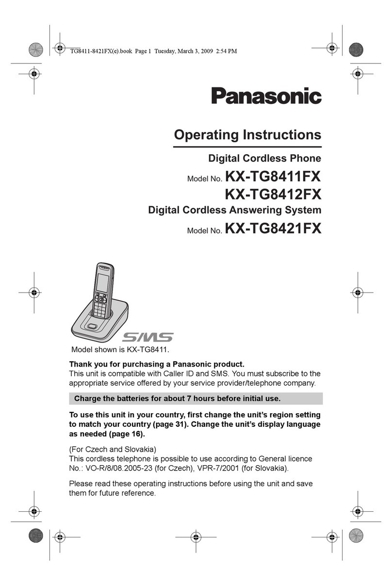 Panasonic KX-TG8421FX User manual