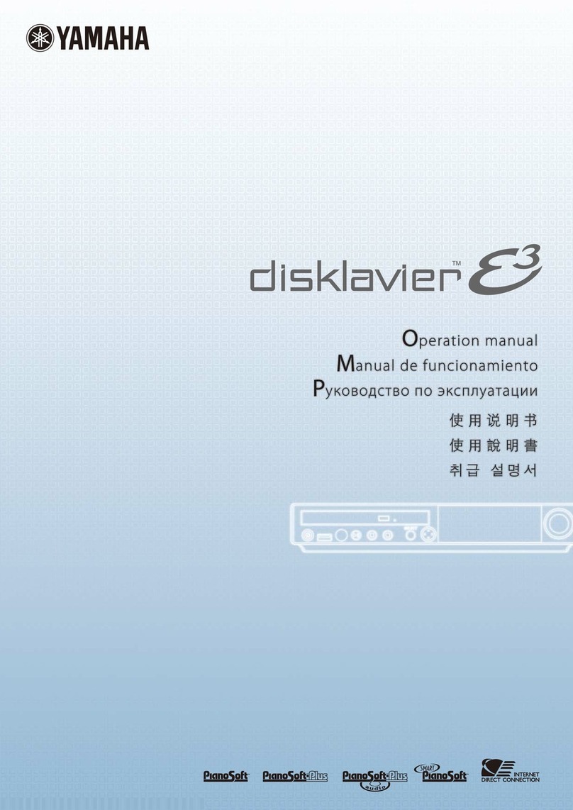 Yamaha Disklavier E3 Operation manual