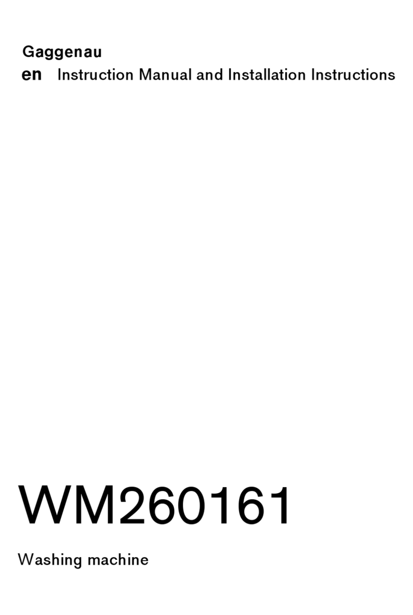 Gaggenau WM260161 Instruction manual and installation instructions